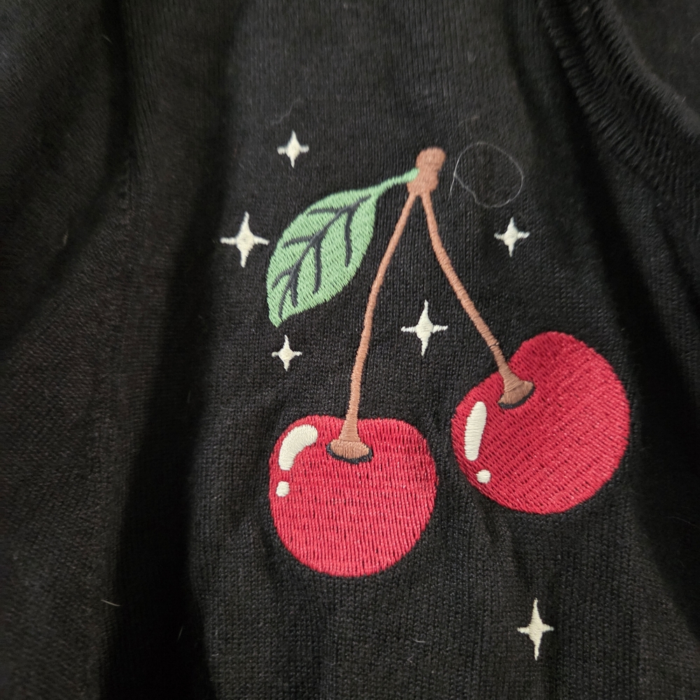 NWOT Torrid Retro Chic Cherry Embroidered Cardigan- Size 2x - Picture 7 of 11